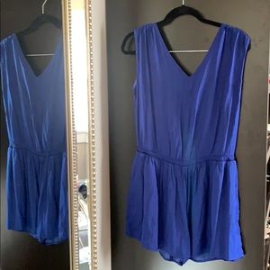 Royal Blue Silk Romper Size XS